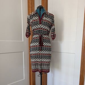 Mlle Gabrielle | Size M | Shirt Dress with Collar and Tie Belt